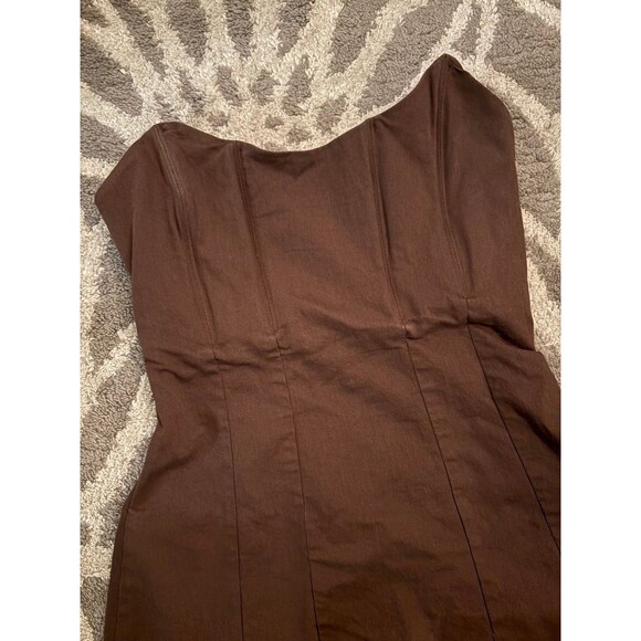 White Fox Change the Tune Brown Corset Mini Dress - Picture 4 of 5